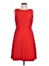 Charles Henry Solid Red Casual Dress Size L - photo 1