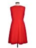 Charles Henry Solid Red Casual Dress Size L - photo 2
