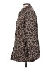 Ellison 100% Cotton Animal Print Brown Coat Size S - photo 5