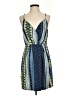 BCBGeneration Print Blue Casual Dress Size S - photo 1