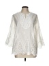 Emery Rose 100% Polyester Ivory 3/4 Sleeve Blouse Size L - photo 1