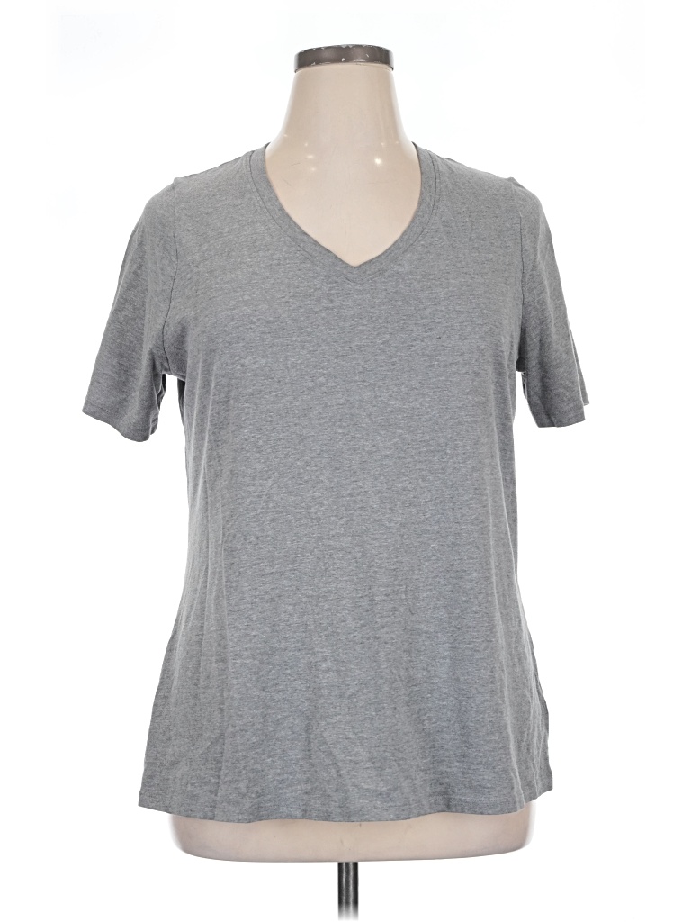 Pre-owned Lane Bryant Short Sleeve T-shirt In Gray