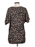 MTS Hearts Black Short Sleeve Blouse Size S - photo 2