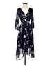 DKNY 100% Polyester Floral Black Cocktail Dress Size 0 - photo 1