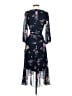 DKNY 100% Polyester Floral Black Cocktail Dress Size 0 - photo 2