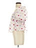 Buddy Love 100% Polyester Hearts White Short Sleeve Blouse Size XS - photo 5