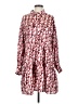 Fate 100% Polyester Print Pink Casual Dress Size S - photo 1
