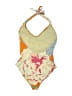 Echo Print Yellow One Piece Swimsuit Size 6 - photo 2