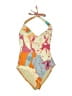 Echo Print Yellow One Piece Swimsuit Size 6 - photo 1