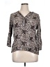 Zara Basic Gray 3/4 Sleeve Blouse Size XL - photo 1