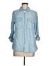 MICHAEL Michael Kors 100% Lyocell Blue 3/4 Sleeve Button-Down Shirt Size M - photo 1