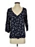 Hinge 100% Rayon Blue 3/4 Sleeve Blouse Size S - photo 1