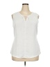 Nic + Zoe 100% Polyester White Sleeveless Blouse Size XXL - photo 1