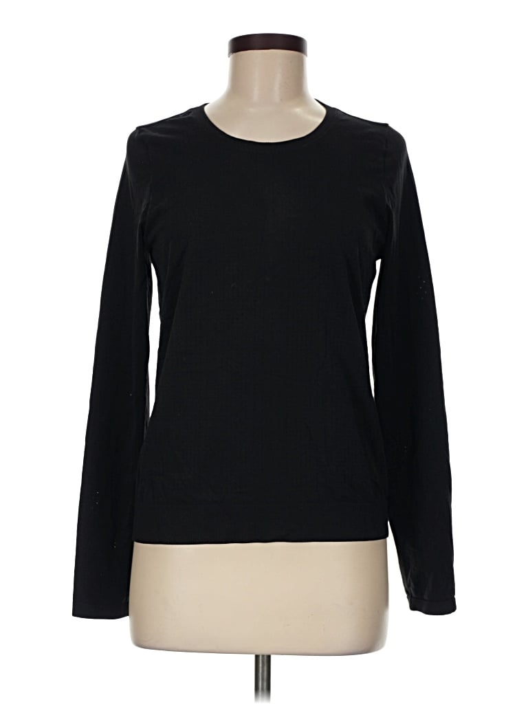 Pre-owned Athleta Long Sleeve T-shirt In Black