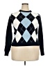 Brandy Melville Argyle Blue Turtleneck Sweater Size ONE SIZE FITS MOST - photo 1