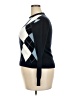 Brandy Melville Argyle Blue Turtleneck Sweater Size ONE SIZE FITS MOST - photo 5