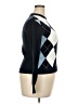 Brandy Melville Argyle Blue Turtleneck Sweater Size ONE SIZE FITS MOST - photo 4