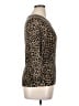 J.Crew Animal Print Gold Cardigan Size XL - photo 4