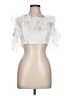 Do & Be 100% Polyester White Short Sleeve Top Size L - photo 1