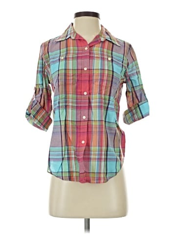 Lauren by Ralph Lauren 3/4 Sleeve Button-Down Shirt (view 1)