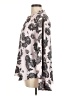Ann Taylor 100% Polyester Floral Silver Long Sleeve Blouse Size M - photo 5