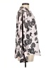 Ann Taylor 100% Polyester Floral Silver Long Sleeve Blouse Size M - photo 4