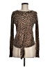 Olivaceous Animal Print Brown Cardigan Size M - photo 1