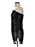 Bozzolo Metallic Black Cocktail Dress Size L - photo 5