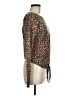 Olivaceous Animal Print Brown Cardigan Size M - photo 4
