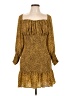 Elliatt 100% Polyester Animal Print Gold Casual Dress Size L - photo 1