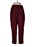 SOHO Apparel Ltd 100% Polyester Plaid Burgundy Casual Pants Size L - photo 2