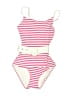 Solid & Striped Stripes Pink One Piece Swimsuit Size XS - photo 1