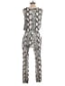 ee:some Animal Print Silver Jumpsuit Size S - photo 2