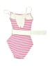Solid & Striped Stripes Pink One Piece Swimsuit Size XS - photo 2