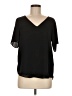 Naked Zebra 100% Polyester Black Short Sleeve Blouse Size M (estimated) - photo 1