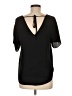 Naked Zebra 100% Polyester Black Short Sleeve Blouse Size M (estimated) - photo 2