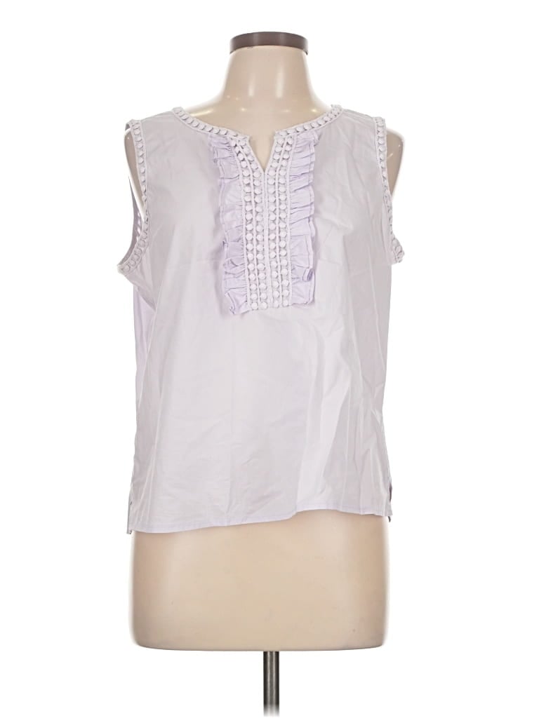 Pre-owned Talbots Sleeveless Blouse In Purple