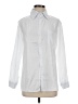 Unbranded Solid Silver Long Sleeve Button-Down Shirt Size S - photo 1