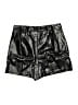 Express 100% Rayon Metallic Black Shorts Size 10 - photo 2