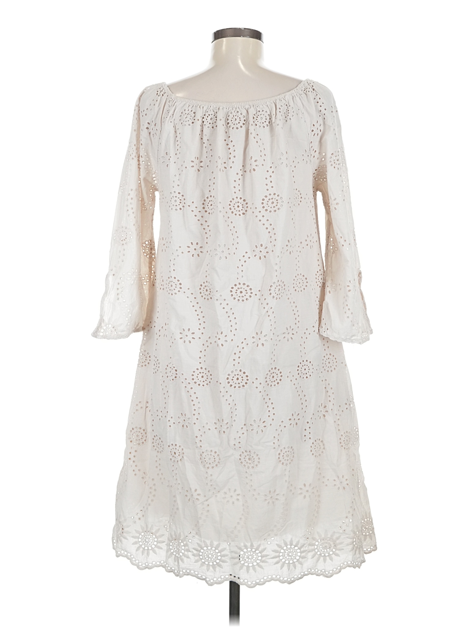 white button dress Tanya Buttoned Long Sleeve Maxi Dress - White