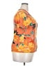 Daniel Rainn Floral Orange Short Sleeve Blouse Size XXL - photo 4