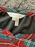 Draper James 100% Polyester Plaid Black Burgundy Casual Dress Size XL - photo 7