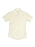 Assorted Brands Solid Ivory Short Sleeve Button-Down Shirt Size 8 - photo 1