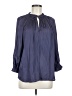 Lucky Brand 100% Polyester Blue 3/4 Sleeve Blouse Size M - photo 1