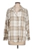 Gap Plaid Tan 3/4 Sleeve Button-Down Shirt Size L - photo 1
