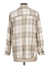 Gap Plaid Tan 3/4 Sleeve Button-Down Shirt Size L - photo 2