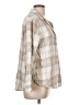 Gap Plaid Tan 3/4 Sleeve Button-Down Shirt Size L - photo 4