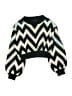 Shein 100% Polyester Chevron-herringbone Black Pullover Sweater Size 9 - photo 1