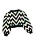 Shein 100% Polyester Chevron-herringbone Black Pullover Sweater Size 9 - photo 2