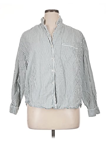 Gap Body 3/4 Sleeve Button-Down Shirt (view 1)